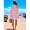 image:imageANRABESS Women Swimsuit Crochet Swim Cover Up 2026 Summer Bathing Suit Swimwear Mesh Knit Beach Dress Vacation OutfitsLight Pink