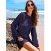 image:imageANRABESS Women Swimsuit Crochet Swim Cover Up 2026 Summer Bathing Suit Swimwear Mesh Knit Beach Dress Vacation OutfitsNavy Blue