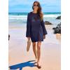image:imageANRABESS Women Swimsuit Crochet Swim Cover Up 2026 Summer Bathing Suit Swimwear Mesh Knit Beach Dress Vacation OutfitsNavy Blue