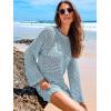 image:imageANRABESS Women Swimsuit Crochet Swim Cover Up 2026 Summer Bathing Suit Swimwear Mesh Knit Beach Dress Vacation OutfitsSky Blue