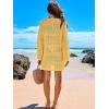 image:imageANRABESS Women Swimsuit Crochet Swim Cover Up 2026 Summer Bathing Suit Swimwear Mesh Knit Beach Dress Vacation OutfitsYellow