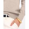 image:imageANRABESS Womens Long Sleeve V Neck Sweaters 2025 Fall Casual Classic Soft Loose Fit Basic Pullover Jumper TopAlmond