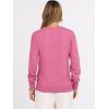 image:imageANRABESS Womens Long Sleeve V Neck Sweaters 2025 Fall Casual Classic Soft Loose Fit Basic Pullover Jumper TopHot Pink