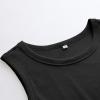 image:imageANRABESS Womens Sleeveless High Neck Tank Tops Fashion Summer Casual Basic Slim Fit Ribbed Racerback Top Shirt ClothesBlack
