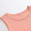 image:imageANRABESS Womens Sleeveless High Neck Tank Tops Fashion Summer Casual Basic Slim Fit Ribbed Racerback Top Shirt ClothesCoral Orange