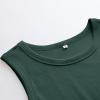 image:imageANRABESS Womens Sleeveless High Neck Tank Tops Fashion Summer Casual Basic Slim Fit Ribbed Racerback Top Shirt ClothesDeep Green