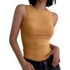 image:imageANRABESS Womens Sleeveless High Neck Tank Tops Fashion Summer Casual Basic Slim Fit Ribbed Racerback Top Shirt ClothesGinge