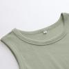 image:imageANRABESS Womens Sleeveless High Neck Tank Tops Fashion Summer Casual Basic Slim Fit Ribbed Racerback Top Shirt ClothesSage Green