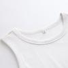 image:imageANRABESS Womens Sleeveless High Neck Tank Tops Fashion Summer Casual Basic Slim Fit Ribbed Racerback Top Shirt ClothesWhite