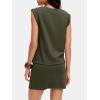 image:imageANRABESS Womens Summer 2 Piece Short Skirt Sets 2026 Cap Sleeve Top Athletic Skort Workout Tennis Matching Set Travel OutfitsArmy Green