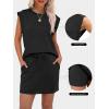 image:imageANRABESS Womens Summer 2 Piece Short Skirt Sets 2026 Cap Sleeve Top Athletic Skort Workout Tennis Matching Set Travel OutfitsBlack