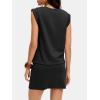 image:imageANRABESS Womens Summer 2 Piece Short Skirt Sets 2026 Cap Sleeve Top Athletic Skort Workout Tennis Matching Set Travel OutfitsBlack