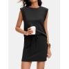 image:imageANRABESS Womens Summer 2 Piece Short Skirt Sets 2026 Cap Sleeve Top Athletic Skort Workout Tennis Matching Set Travel OutfitsBlack
