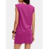 image:imageANRABESS Womens Summer 2 Piece Short Skirt Sets 2026 Cap Sleeve Top Athletic Skort Workout Tennis Matching Set Travel OutfitsHot Pink