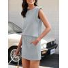 image:imageANRABESS Womens Summer 2 Piece Short Skirt Sets 2026 Cap Sleeve Top Athletic Skort Workout Tennis Matching Set Travel OutfitsLight Gray