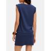 image:imageANRABESS Womens Summer 2 Piece Short Skirt Sets 2026 Cap Sleeve Top Athletic Skort Workout Tennis Matching Set Travel OutfitsNavy Blue
