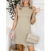 image:imageANRABESS Womens Summer Casual Mini Dresses 2026 Sleeveless Crewneck Split WrinkleFree Beach Travel Vacation Short SundressBeige