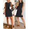 image:imageANRABESS Womens Summer Casual Mini Dresses 2026 Sleeveless Crewneck Split WrinkleFree Beach Travel Vacation Short SundressBlack