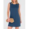 image:imageANRABESS Womens Summer Casual Mini Dresses 2026 Sleeveless Crewneck Split WrinkleFree Beach Travel Vacation Short SundressDeep Blue
