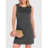 image:imageANRABESS Womens Summer Casual Mini Dresses 2026 Sleeveless Crewneck Split WrinkleFree Beach Travel Vacation Short SundressDeep Grey