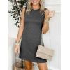 image:imageANRABESS Womens Summer Casual Mini Dresses 2026 Sleeveless Crewneck Split WrinkleFree Beach Travel Vacation Short SundressDeep Grey