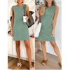 image:imageANRABESS Womens Summer Casual Mini Dresses 2026 Sleeveless Crewneck Split WrinkleFree Beach Travel Vacation Short SundressLight Green