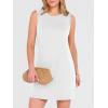 image:imageANRABESS Womens Summer Casual Mini Dresses 2026 Sleeveless Crewneck Split WrinkleFree Beach Travel Vacation Short SundressWhite