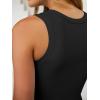 image:imageANRABESS Bodysuits for Women Summer Ribbed Knit Sleeveless Tank Tops Sexy Slim Fitted Bodysuit Top 2026 Trendy OutfitsBlack