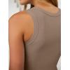 image:imageANRABESS Bodysuits for Women Summer Ribbed Knit Sleeveless Tank Tops Sexy Slim Fitted Bodysuit Top 2026 Trendy OutfitsDark Khaki