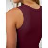 image:imageANRABESS Bodysuits for Women Summer Ribbed Knit Sleeveless Tank Tops Sexy Slim Fitted Bodysuit Top 2026 Trendy OutfitsDeep Red