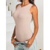 image:imageANRABESS Bodysuits for Women Summer Ribbed Knit Sleeveless Tank Tops Sexy Slim Fitted Bodysuit Top 2026 Trendy OutfitsLight Apricot