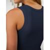 image:imageANRABESS Bodysuits for Women Summer Ribbed Knit Sleeveless Tank Tops Sexy Slim Fitted Bodysuit Top 2026 Trendy OutfitsNavy Blue