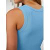 image:imageANRABESS Bodysuits for Women Summer Ribbed Knit Sleeveless Tank Tops Sexy Slim Fitted Bodysuit Top 2026 Trendy OutfitsSky Blue