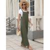 image:imageANRABESS Overalls for Women 2026 Summer Casual Loose One Piece Outfits Baggy Wide Leg Jumpers Lightweight Comfy RompersArmy Green