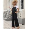 image:imageANRABESS Overalls for Women 2026 Summer Casual Loose One Piece Outfits Baggy Wide Leg Jumpers Lightweight Comfy RompersBlack