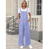 image:imageANRABESS Overalls for Women 2026 Summer Casual Loose One Piece Outfits Baggy Wide Leg Jumpers Lightweight Comfy RompersBlue White Floral