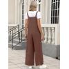image:imageANRABESS Overalls for Women 2026 Summer Casual Loose One Piece Outfits Baggy Wide Leg Jumpers Lightweight Comfy RompersBrown
