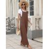 image:imageANRABESS Overalls for Women 2026 Summer Casual Loose One Piece Outfits Baggy Wide Leg Jumpers Lightweight Comfy RompersBrown