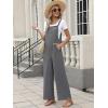 image:imageANRABESS Overalls for Women 2026 Summer Casual Loose One Piece Outfits Baggy Wide Leg Jumpers Lightweight Comfy RompersDark Gray