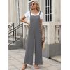 image:imageANRABESS Overalls for Women 2026 Summer Casual Loose One Piece Outfits Baggy Wide Leg Jumpers Lightweight Comfy RompersDark Gray