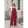 image:imageANRABESS Overalls for Women 2026 Summer Casual Loose One Piece Outfits Baggy Wide Leg Jumpers Lightweight Comfy RompersDeep Red