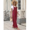 image:imageANRABESS Overalls for Women 2026 Summer Casual Loose One Piece Outfits Baggy Wide Leg Jumpers Lightweight Comfy RompersDeep Red
