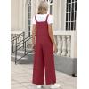 image:imageANRABESS Overalls for Women 2026 Summer Casual Loose One Piece Outfits Baggy Wide Leg Jumpers Lightweight Comfy RompersDeep Red