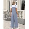 image:imageANRABESS Overalls for Women 2026 Summer Casual Loose One Piece Outfits Baggy Wide Leg Jumpers Lightweight Comfy RompersGrey Blue