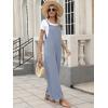 image:imageANRABESS Overalls for Women 2026 Summer Casual Loose One Piece Outfits Baggy Wide Leg Jumpers Lightweight Comfy RompersGrey Blue