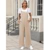 image:imageANRABESS Overalls for Women 2026 Summer Casual Loose One Piece Outfits Baggy Wide Leg Jumpers Lightweight Comfy RompersLight Khaki