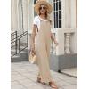 image:imageANRABESS Overalls for Women 2026 Summer Casual Loose One Piece Outfits Baggy Wide Leg Jumpers Lightweight Comfy RompersLight Khaki