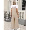 image:imageANRABESS Overalls for Women 2026 Summer Casual Loose One Piece Outfits Baggy Wide Leg Jumpers Lightweight Comfy RompersLight Khaki