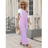 image:imageANRABESS Overalls for Women 2026 Summer Casual Loose One Piece Outfits Baggy Wide Leg Jumpers Lightweight Comfy RompersLight Purple