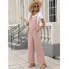image:imageANRABESS Overalls for Women 2026 Summer Casual Loose One Piece Outfits Baggy Wide Leg Jumpers Lightweight Comfy RompersPink
